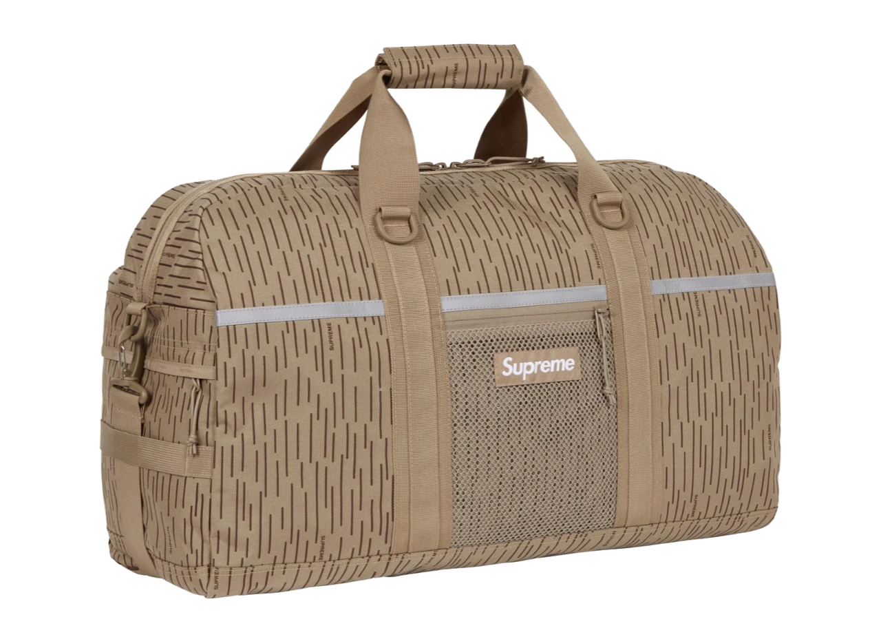 Supreme Duffle Bag Raindrop Tan | Kick Avenue